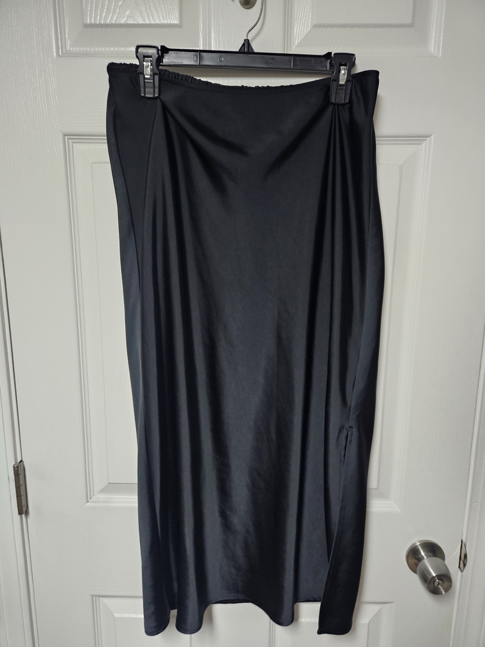 Old Navy Black Satin Maxi Skirt